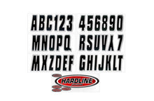 Load image into Gallery viewer, Hardline Boat Lettering Registration Kit 3 in. - 320 Black/Silver