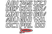 Load image into Gallery viewer, Hardline Boat Lettering Registration Kit 3 in. - 700 Transparent Clear/Black