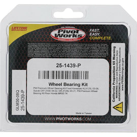 Pivot Works Honda, Kawasaki, Suzuki Wheel Bearing Kit Premium Bearings