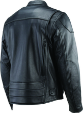 Load image into Gallery viewer, River Road Race Leather Jacket Black - Small