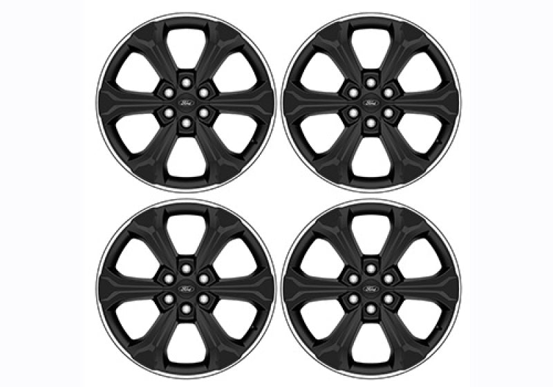 Ford Racing 2024 F-150 22in Wheel Kit - Black w/Machined Face