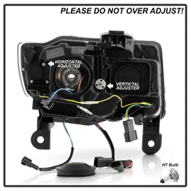 Spyder 14-21 Jeep Grand Cherokee Proj Headlights - Halogen Model Only - PRO-YD-JGC14HALSI-SBGR-BK