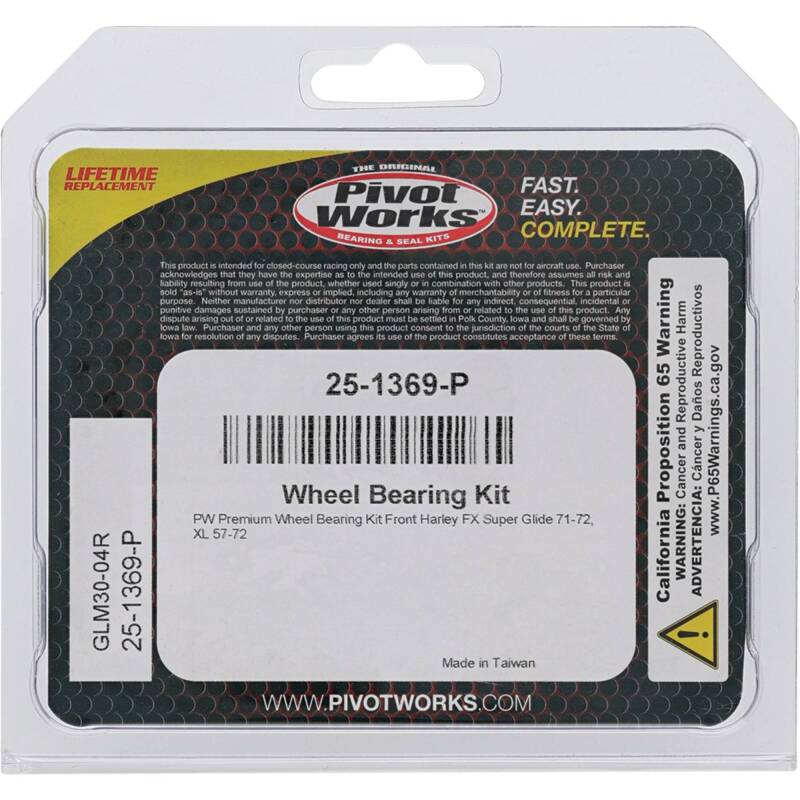 Pivot Works Harley Wheel Bearing Kit Premium Bearings