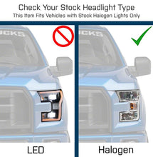 Load image into Gallery viewer, Raxiom 15-17 Ford F-150 G3 Projector Headlights w/ LED Accent- Blk Housing (Clear Lens)