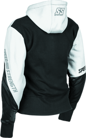 Speed and Strength Cat Outa Hell Hoody White/Black Womens - XS