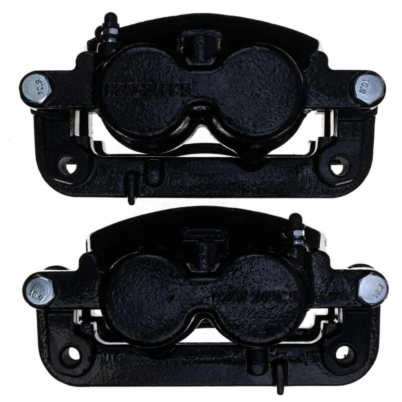 Power Stop 08-20 Cadillac Escalade Front Black Caliper - Pair w/Bracket