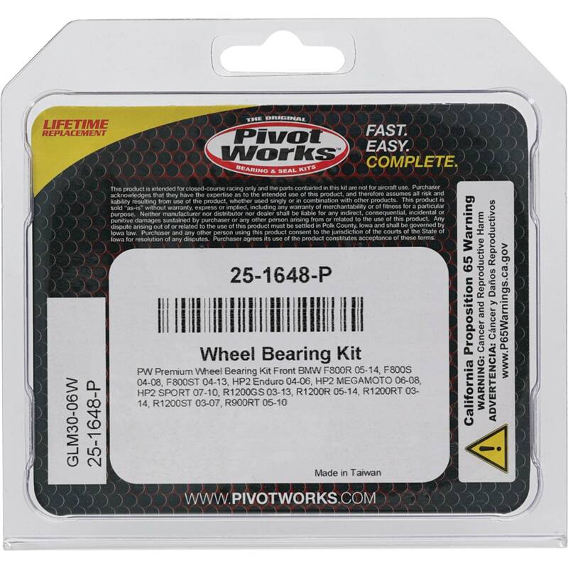 Pivot Works BMW Wheel Bearing Kit Premium Bearings