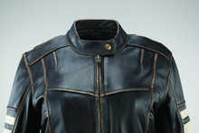 Load image into Gallery viewer, Kuryakyn Leather By River Road Dame Vintage Leather Jacket Black Womens - Small