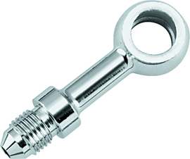 Twin Power Chrome Brake Fitting 3/8 Inch X AN3 Straight Banjo Adaptor