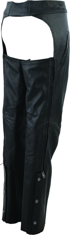 River Road Plains Leather Chaps Black Womens - Small