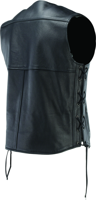 Kuryakyn Leather By River Road Old Skool Leather Vest Black - Large