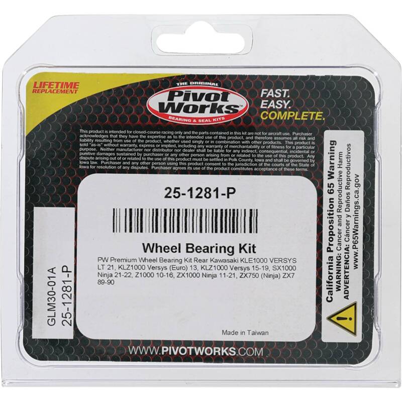 Pivot Works Kawasaki Wheel Bearing Kit Premium Bearings