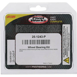 Pivot Works Suzuki Wheel Bearing Kit Premium Bearings