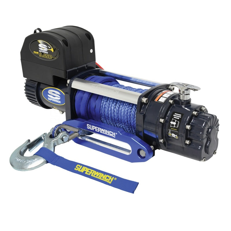 Superwinch 9500 LBS 12V DC 3/8/in x 80ft Synthetic Rope Talon 9.5SR Winch