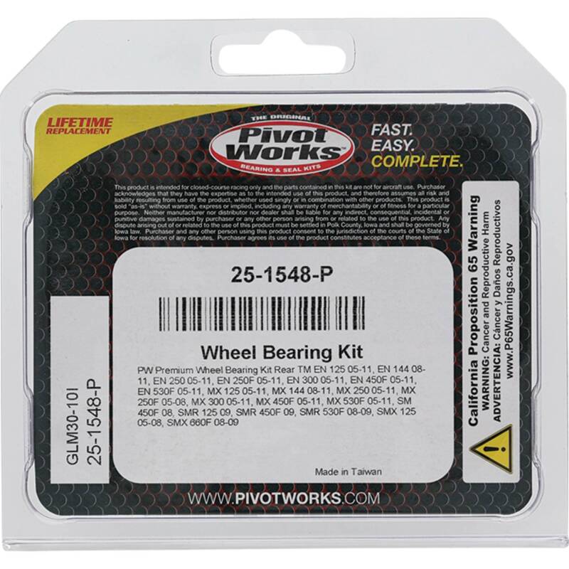 Pivot Works TM Wheel Bearing Kit Premium Bearings