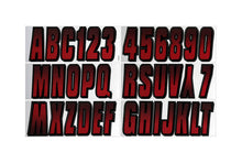Load image into Gallery viewer, Hardline Boat Lettering Registration Kit 3 in. - 300 Red/Black