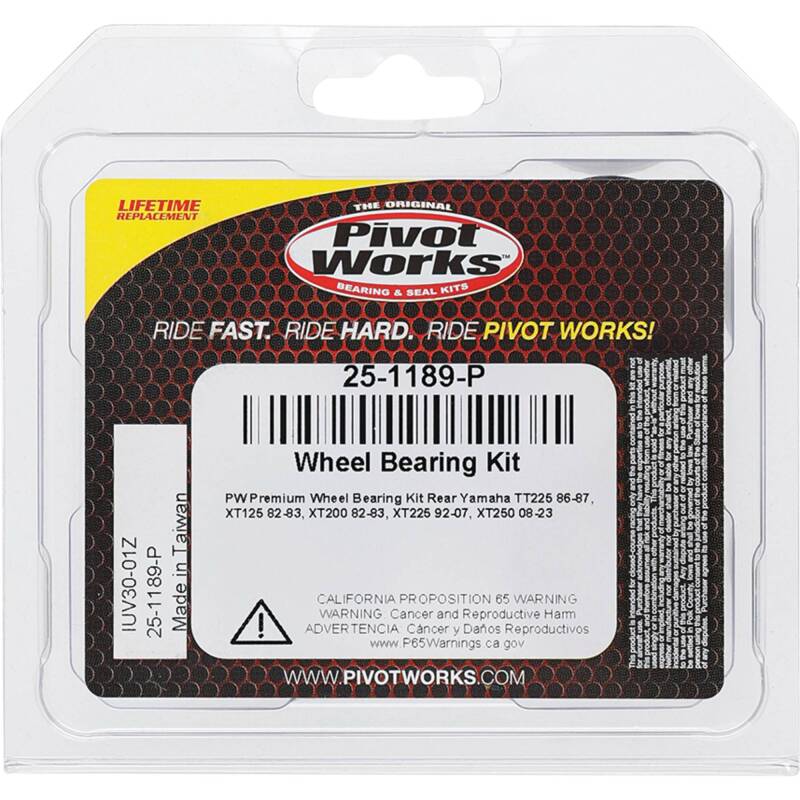 Pivot Works Yamaha Wheel Bearing Kit Premium Bearings