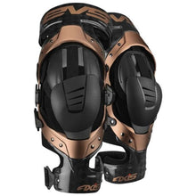Load image into Gallery viewer, EVS Axis Pro Knee Brace Black/Copper Pair - Small