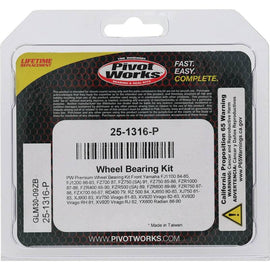 Pivot Works Yamaha Wheel Bearing Kit Premium Bearings