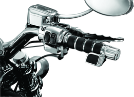 Kuryakyn Premium ISO Grip With Contoured Throttle Boss Throttle-By-Wire Chrome