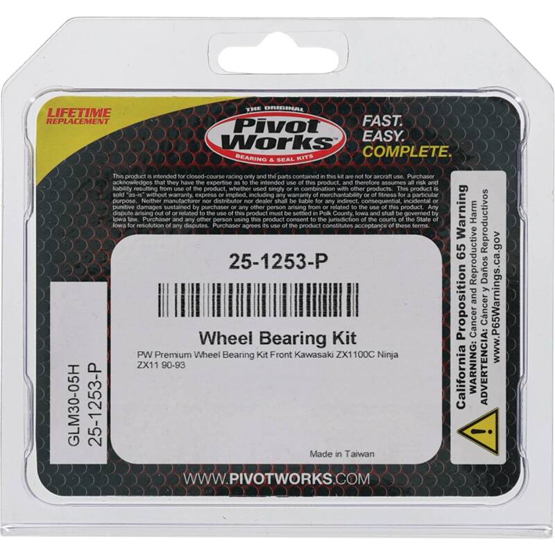 Pivot Works Kawasaki Wheel Bearing Kit Premium Bearings
