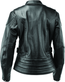 River Road Race Leather Jacket Black Womens - Small