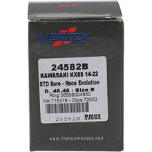 Load image into Gallery viewer, Vertex Piston 14-24 Kawasaki KX 85 85cc Cast Race Evolution Piston Kit