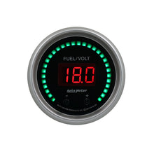 Load image into Gallery viewer, Autometer 52.4mm Black Switchable 0-100 Fuel Level / 8-18V Voltmeter Sport-Comp Elite Digital Gauge