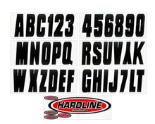 Load image into Gallery viewer, Hardline Boat Lettering Registration Kit 3 in. - 350 Black Solid