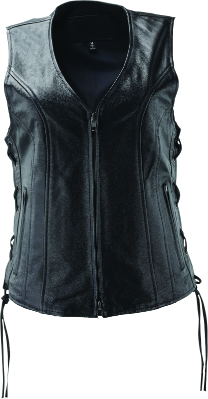 Kuryakyn Leather By River Road Sapphire Leather Vest Black Womens - Medium