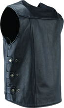 Load image into Gallery viewer, Kuryakyn Leather By River Road Plains Leather Vest Black - Small