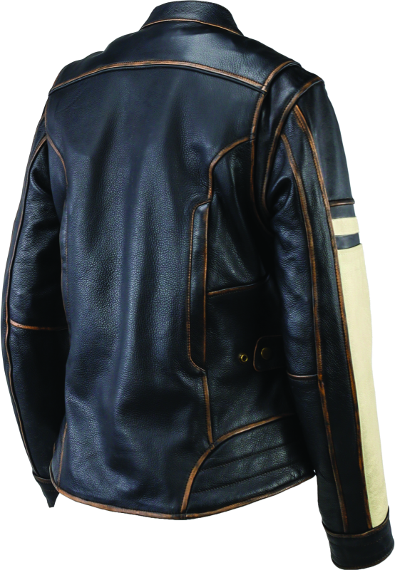 Kuryakyn Leather By River Road Dame Vintage Leather Jacket Black Womens - Small