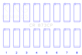 King Engine Bearings General Motors 379/395 16V (Size +1.0mm) Connecting Rod Bearing Set