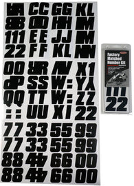 Hardline Snowmobile Lettering Registration Kit 2 in. - 500 Solid Black/