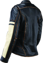 Load image into Gallery viewer, River Road Dame Vintage Leather Jacket Black Womens - Small