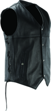 Load image into Gallery viewer, Kuryakyn Leather By River Road Old Skool Leather Vest Black - Large