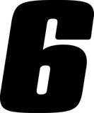 Hardline Dirt Digits 3pk 5.5 in. - High Gloss Number 6 - Black