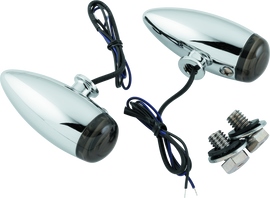 Kuryakyn Super Bright LED Mini Bullet Lights Amber Chrome