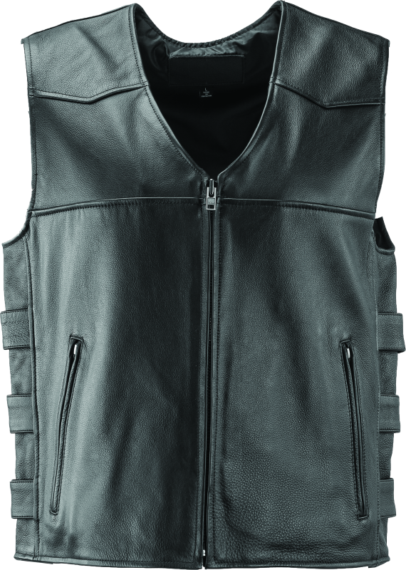 Kuryakyn Leather By River Road Plains Leather Vest Black - 3XL