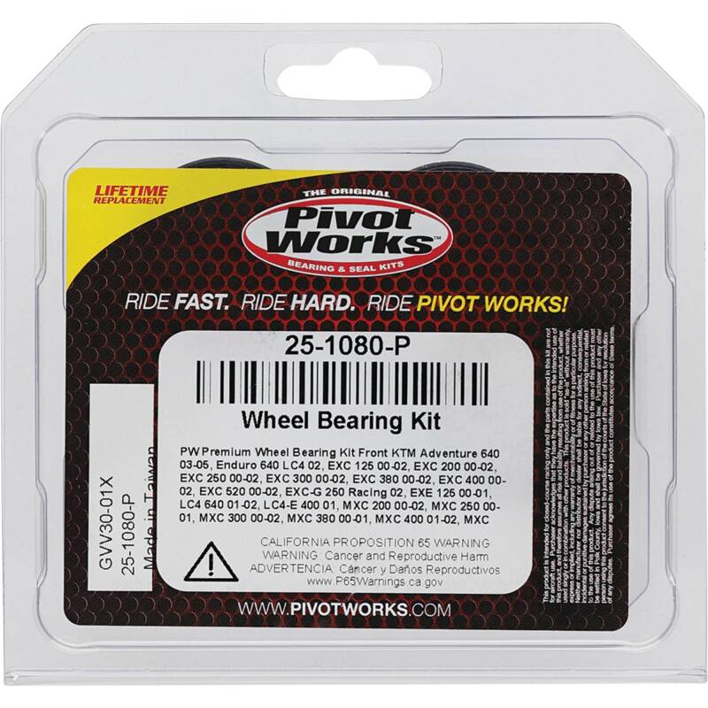 Pivot Works KTM Wheel Bearing Kit Premium Bearings
