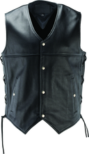 Load image into Gallery viewer, Kuryakyn Leather By River Road Old Skool Leather Vest Black - Large