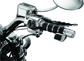 Kuryakyn Premium ISO Grip With Throttle Boss Dual Cable Chrome