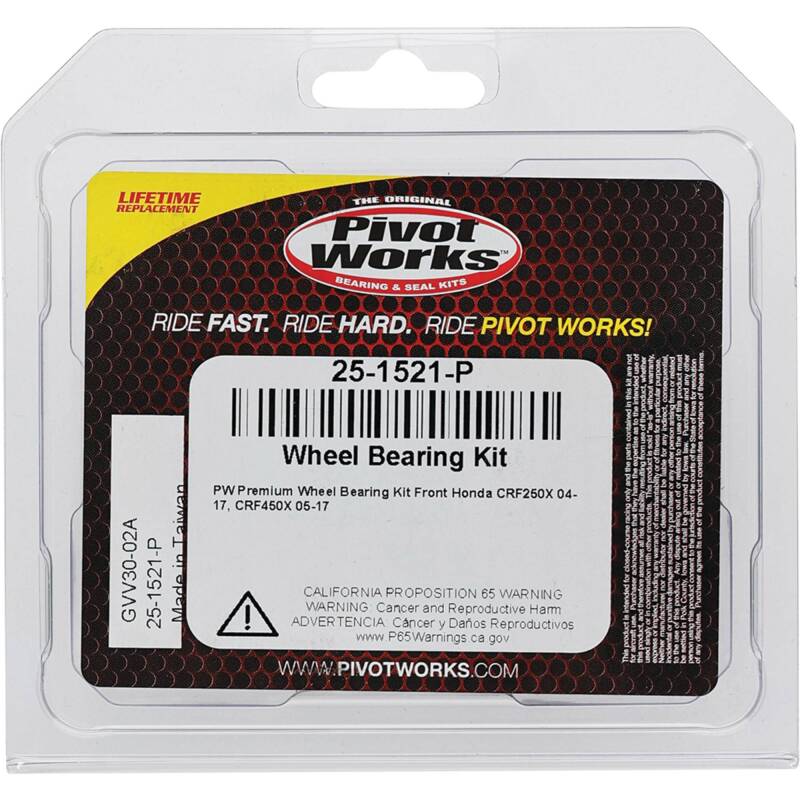 Pivot Works Honda Wheel Bearing Kit Premium Bearings