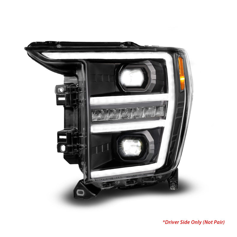 Anzo 21-23 Ford F150 LED Projector Headlight w/Switchback+Sequential - Black (Driver Side Only)