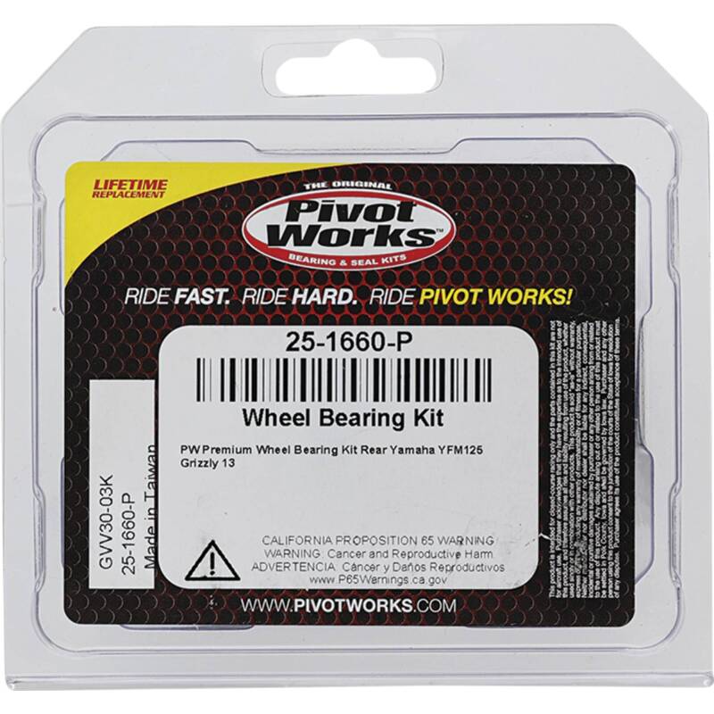Pivot Works Yamaha Wheel Bearing Kit Premium Bearings