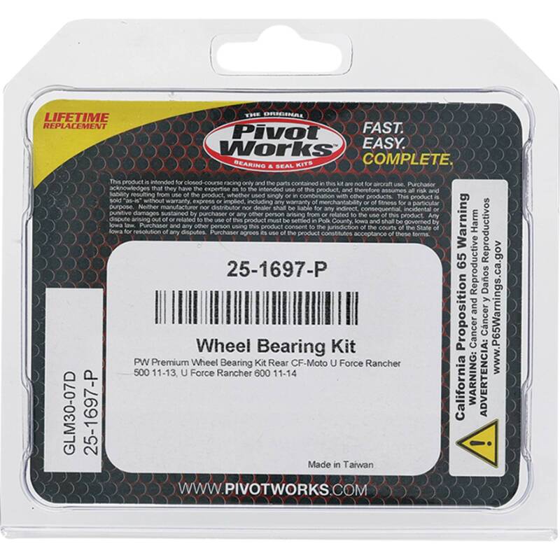 Pivot Works CF-Moto Wheel Bearing Kit Premium Bearings