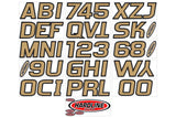 Hardline Boat Lettering Registration Kit 3 in. - 700 Brown/Black