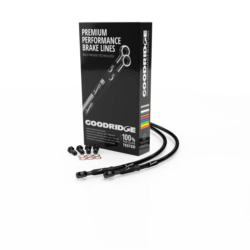 Goodridge 08-16 Yamaha R6 Black Rear SS Brake Lines w/Black Fittings