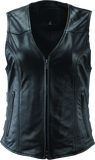 Kuryakyn Leather By River Road Plains Leather Vest Black Womens - 3XL