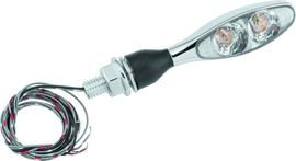 Kuryakyn Micro 1000 Dual Fuction Clear Lens Red/Red/Amber Chrome